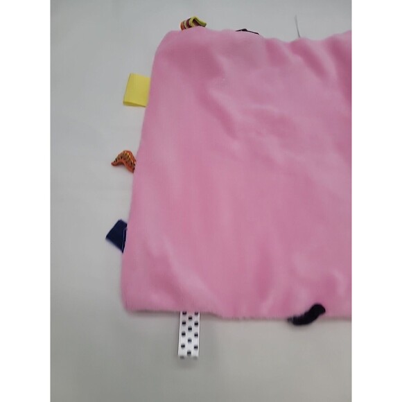 Snooze Baby Security Blanket Pink  And Pink and White Checkered Blanket Lovey - Picture 6 of 12